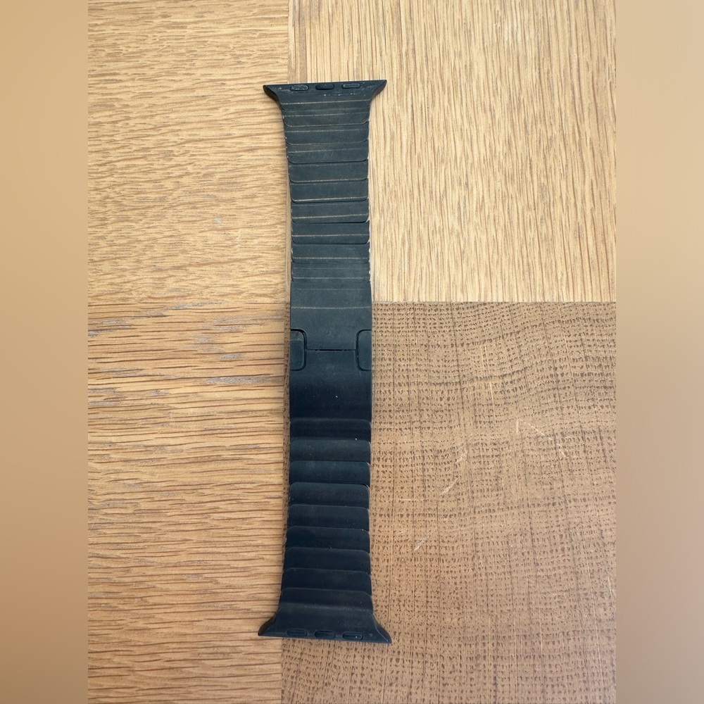 Apple black space link watch band
